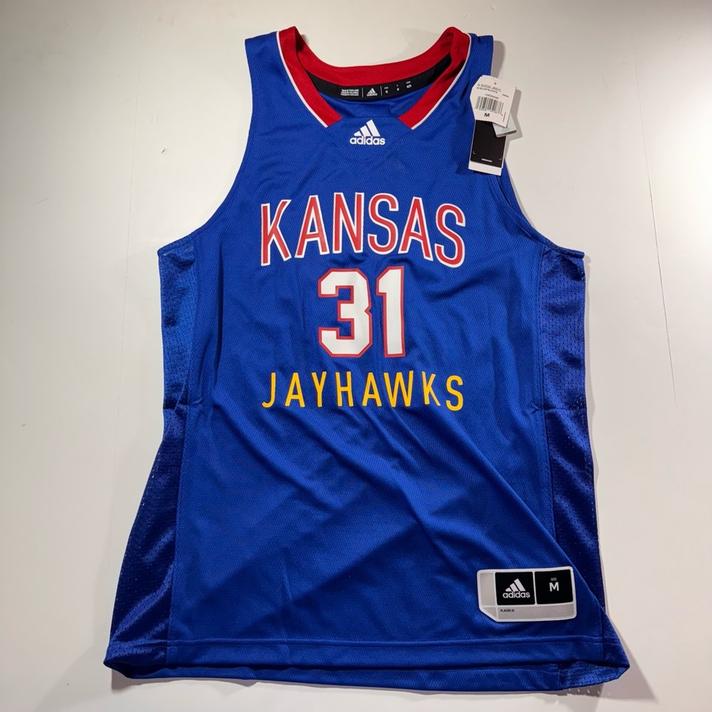 Mens M Blue Adidas Swingman Kansas Jayhawks #31 Woodard Basketball Jersey H50034